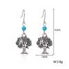 Ethnic Style Earrings European and American Turquoise Tree of Life Earrings Dobohemian Stud Earrings