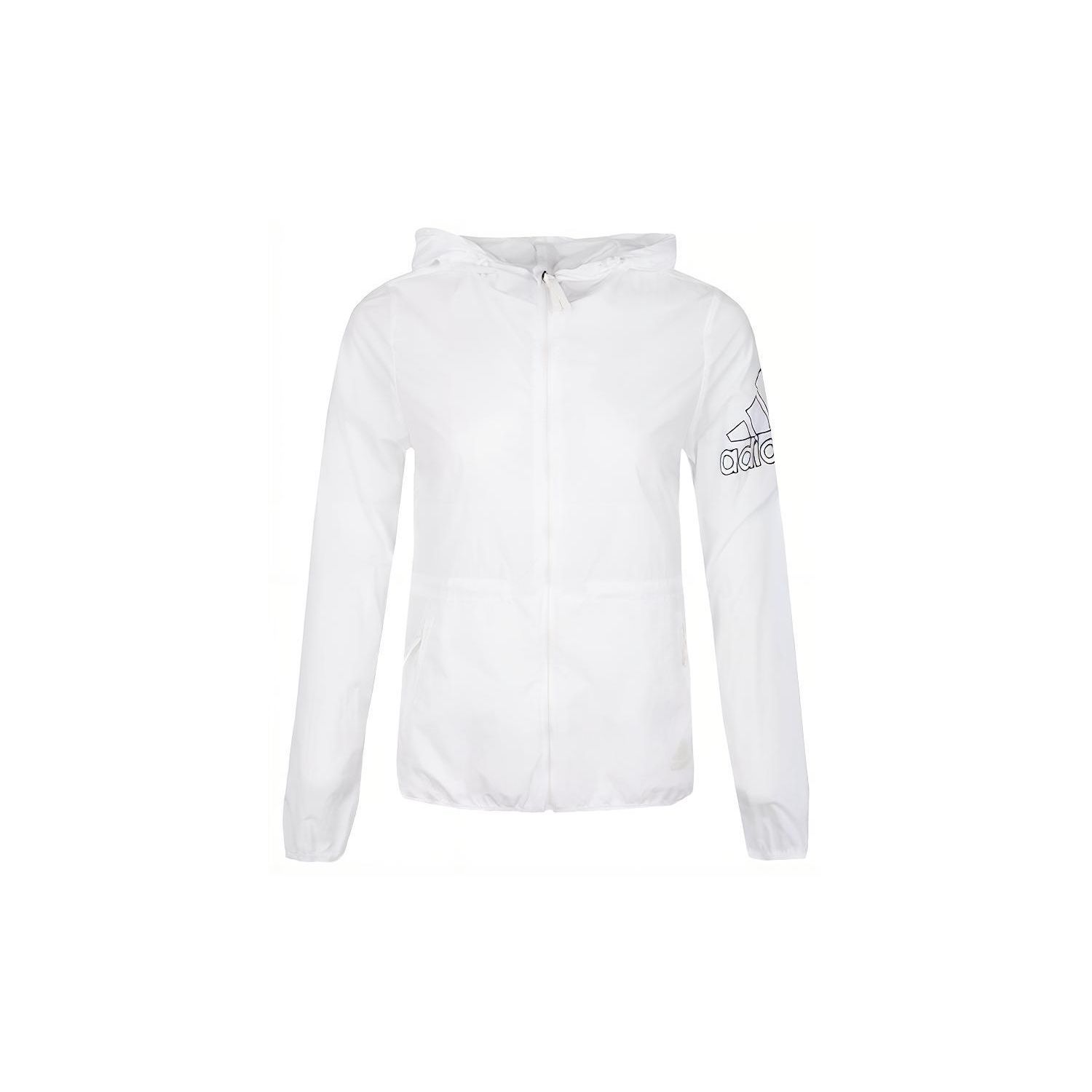 adidas Women s Lightweight Hooded Windbreaker White FT2862 S