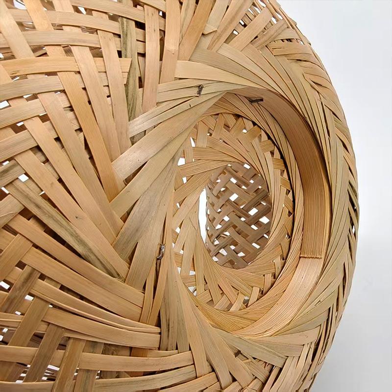 Living Room Bamboo Ceiling Lights Handcrafted Fixture Natural Woven Lampshade Ceiling Lamps for Kitchen Bedroom