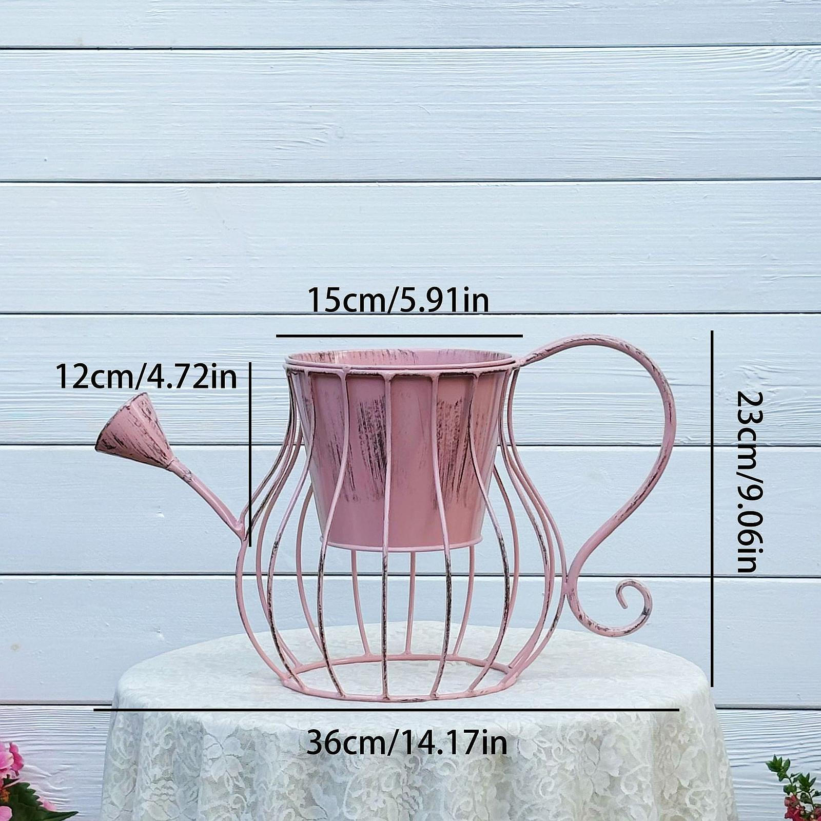 

Watering Can Shaped Flower Pot Flowerpot Cute Metal Versatile Plant Container Iron Planter