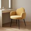 Vanity Chair Cloud Backrest Upholstered Makeup Stool Metal Legs for Bedroom