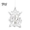 Durable Acrylic Hanging Decors Faux Crystal Christmas Ornaments, Clear Reindeer/Bell/Wreath/Wine Glass Winter Shiny Simulated Charms Wonderland