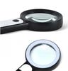 30x Super Große Lupe mit LED-Leuchten AAA-Batterie Große Lupe Tragbare Hand-Lesebrille Lupe