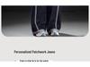 Women's High-Waisted Wide-Leg Jeans with Side Stripe - 2026 Spring Trend