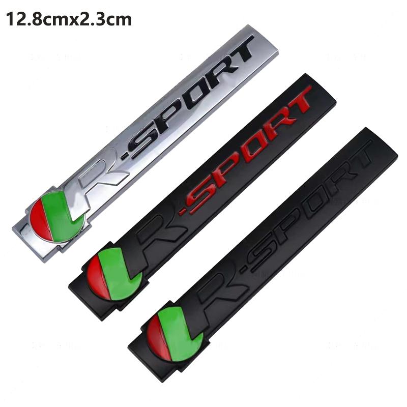 1pc 3d Metal R-Sport Logo Badge Sticker Front Grill Rear Trunk Side Fender Emblem Decal