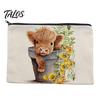 Talos Storage Bag, with Smooth Black Zipper, Large Capacity Thickened Canvas Organizer, for Makeup Stationery Needlework Small Items