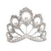 Head Accessories Crystal Pearl Headband Round Pearl Crown Jewelry Headpiece  Miss Universe