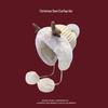 Women's Korean Style Plush Antler Pom-Pom Winter Hat with Ear Protection