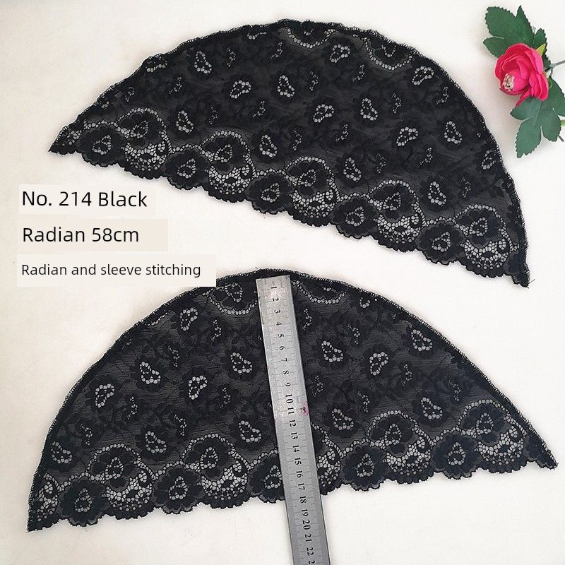 

Накладка на плечо, рукав, полуфабрикаты, можно соединить с рукавом, накладка на руку, накладной рукав, кружевной рукав, накладной рукав, лоскутная модификация 214 Black a pair of Radian 58cm