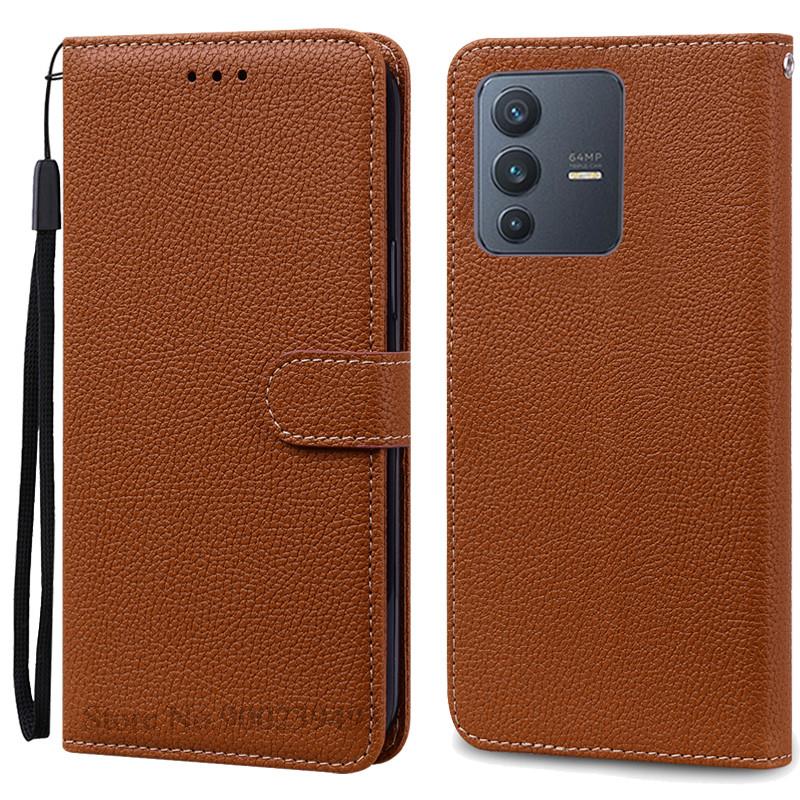 

Для Vivo V23 Чехол Vivo V23 5G Кошелек Кожаный Чехол-книжка Для Vivo V2130 Чехол Крышка Чехол для телефона Для Vivo V23 V 23 2130 Бампер Coque Funda For Vivo V23 5G коричневый