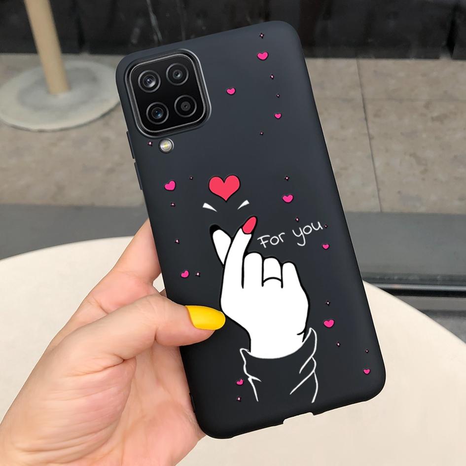 For Samsung Galaxy A12 Case Samsung A42 5G Lovely Heart Cover Back Fundas For Samsung A 12 SM-A125F SM-A426B A 42 5G Phone Cases
