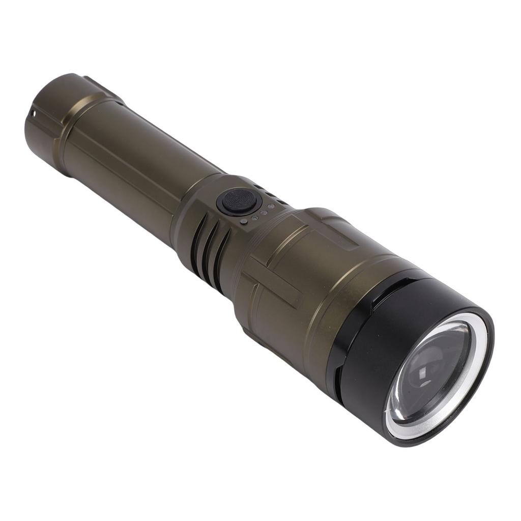 LED Flashlight 1500LM Super Bright 5 Modes Adjustable Focus USB C Rechargeable Flashlight with Lens for Outdoor Camping