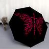 1pc Butterfly Sword Automatic Open/Close Umbrella, Windproof, Folding Compact Umbrella with Lightweight Design for Women/Men033