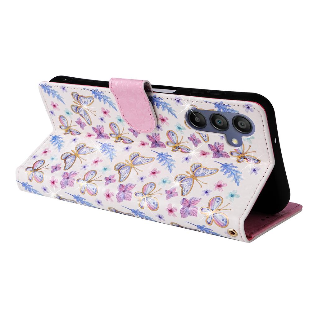 For Samsung Galaxy A16 5G/A16 4G Case RFID Blocking Flower Leather Phone Cover