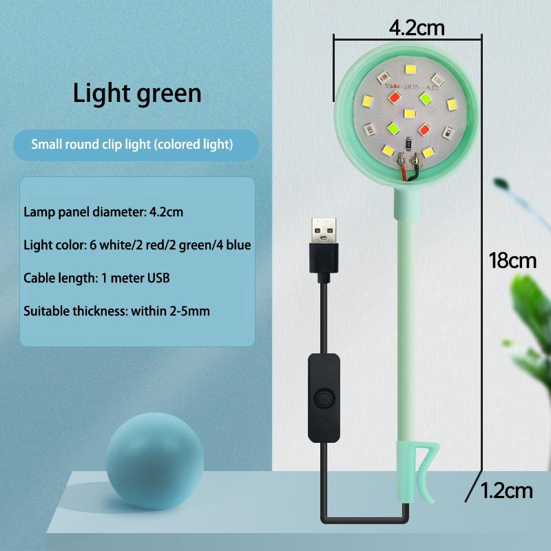 Akvarium USB-plugg Akvariumlampe LED med klemme Akvarium for planter Akvatisk ferskvann Vannplante Fiskesparing Fylllys