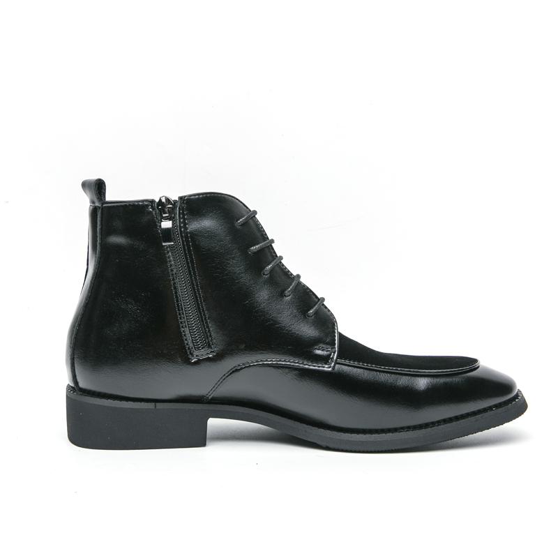 Men’s Motorcycle Boots  Dress Half Boots Leather Ankle Boots Tuxedo Wedding Blazers Saddle Shoes Over Sized