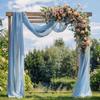 4PCS Sage Green Chiffon Wedding Table Runner,Chair Sashes Gauze Sheer Vintage Dining Birthday Party FestivalCake Table Decor