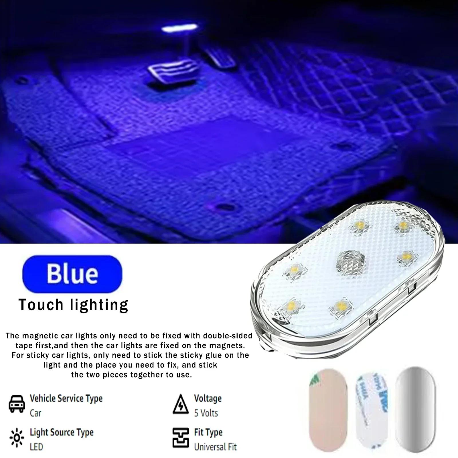 

For Land Rover Range Rover USB Charging Touch Night Trunk Light LED Car Interior Reading Light Car Roof Dome Lamp Rechargeable 2 pcs синий