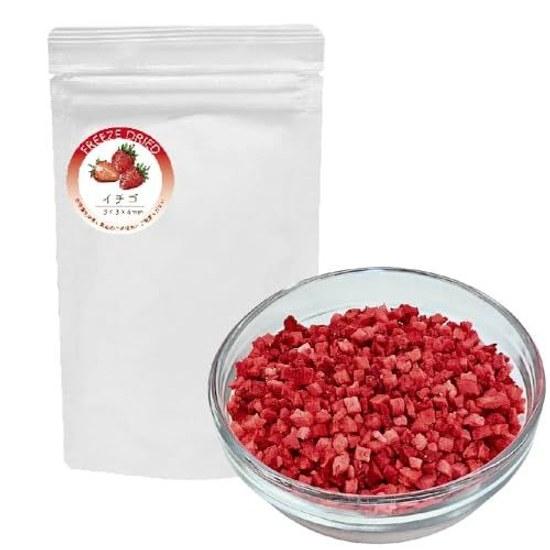 Freeze-Dried Strawberry Diced Cut Size 334mm 20g Trial No Additives Natural Fruit Confectionery Baking Topping Pudding