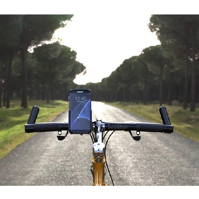 Universal Handlebar Mount Phone Holder - Aluminum Alloy for Motorcycles Bikes Fits 4-7 Inch Phones GPS 20-30mm Bars Helmet Communication 7
