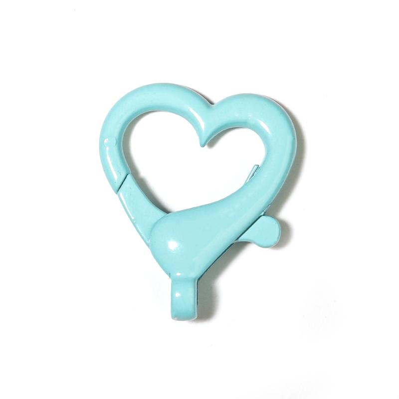 10Pcs/Lot Alloy Lobster Clasps Heart Shape Multicolor Key Chain Sping Buckle for Jewelry Making DIY Key Chains Bag Ornaments