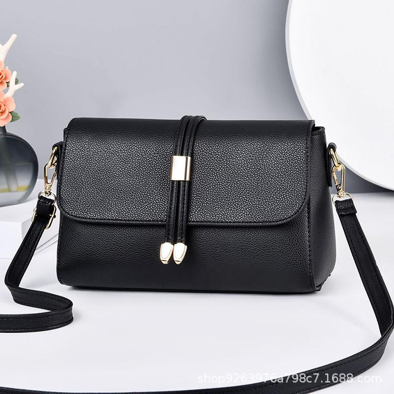 Borsa a tracolla piccola classica in PU per donna con design color block per l'uso quotidiano