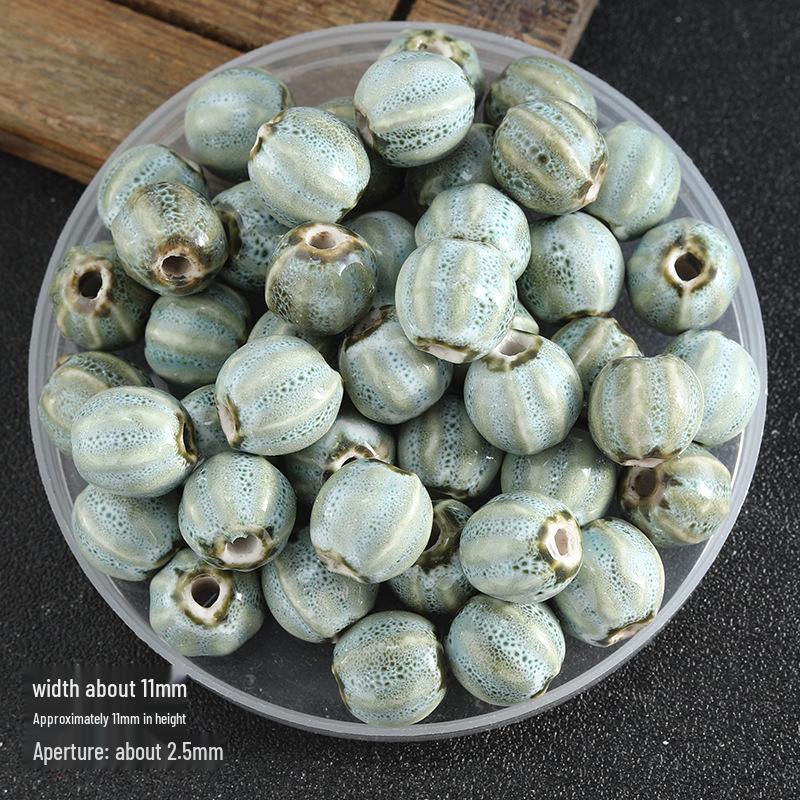 DIY Flower Glaze Watermelon Ceramic Beads – Loose Porcelain Beads for Jewelry, Clothing Accessories, Bracelet & Necklace Crafts