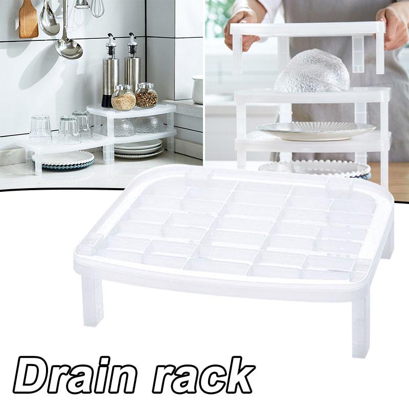 Kitchen Sink Desktop Cabinet Shelf Stackable Organizer Pantry Storage Racks For Organize Bowls Plates Draining Dish Rack WWO66