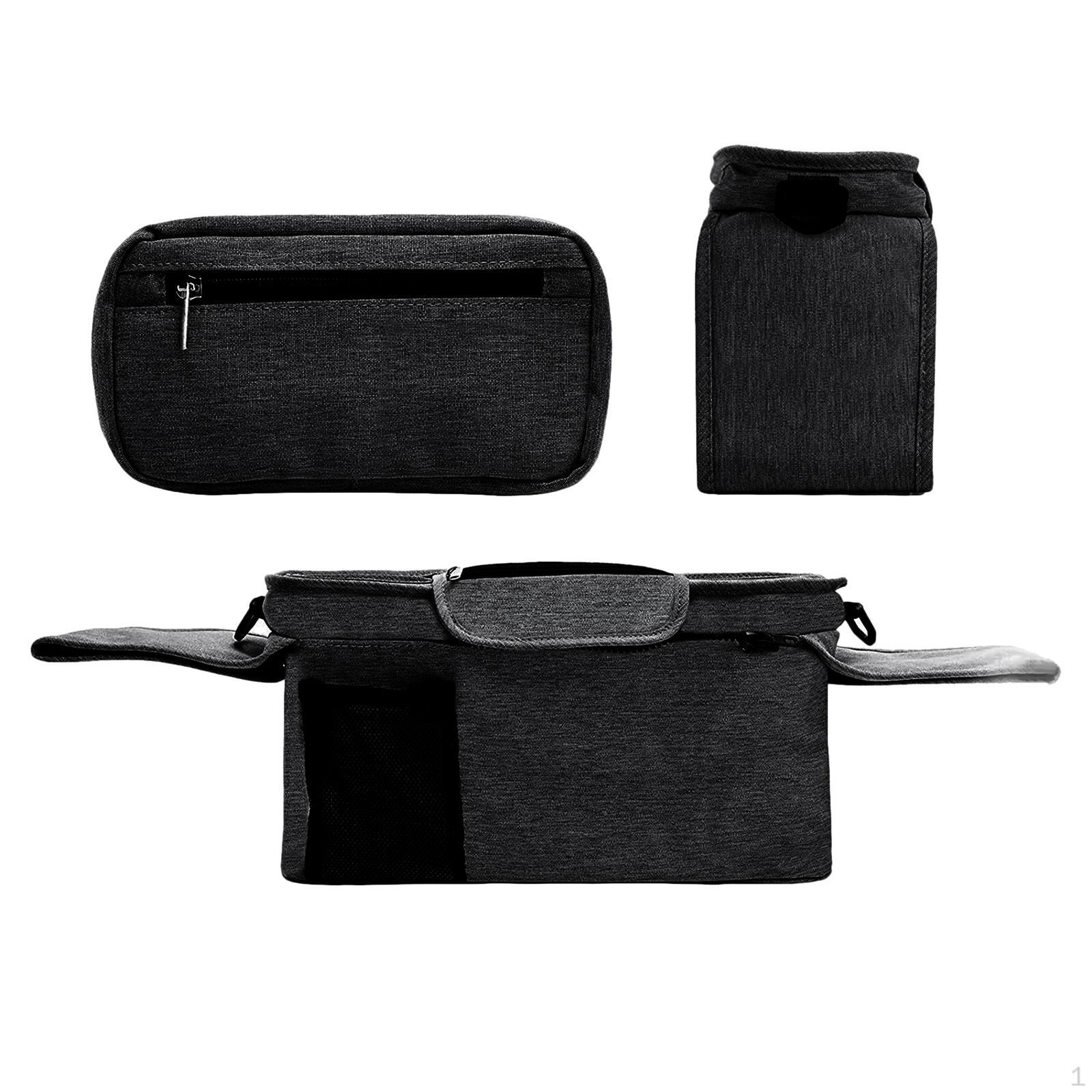 

Сумка-органайзер универсальная со съемным карманом для повседневного использования на улице и дома чёрный