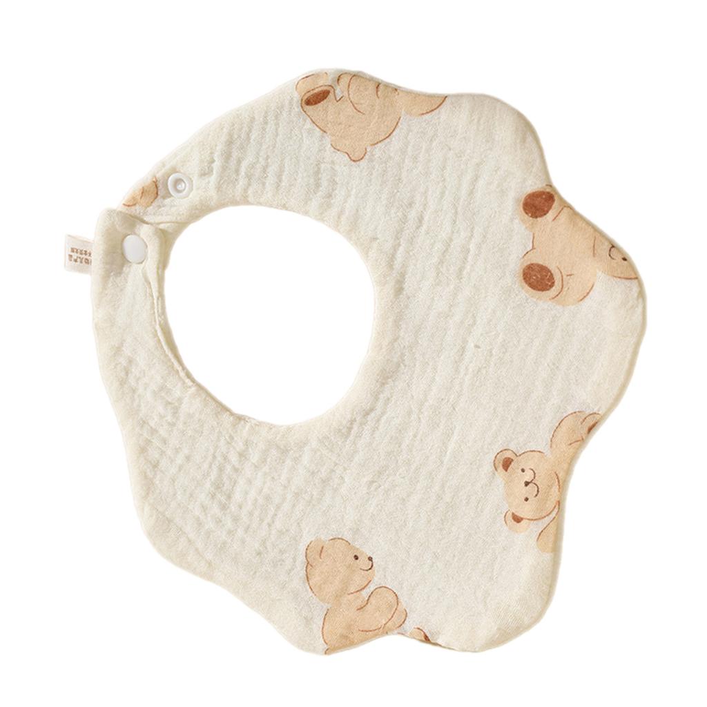Breathable & Absorbent Burp Cloths Cute & Functional Baby Bibs Lovely Pattern Newborns Bibs Cotton Bibs for Infants Gift
