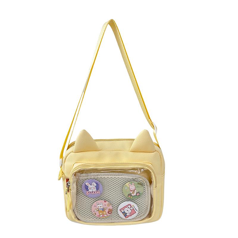 Japanese Transparent Pain Bag 2D Macaron Color Small Food Transparent Shoulder Bag Fashion Trendy Badge Crossbody Bag