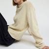 Crew Neck Pullover Loose Sweater Autumn and Winter New Solid Color Versatile Knitted Sweater Top Women's Clothing