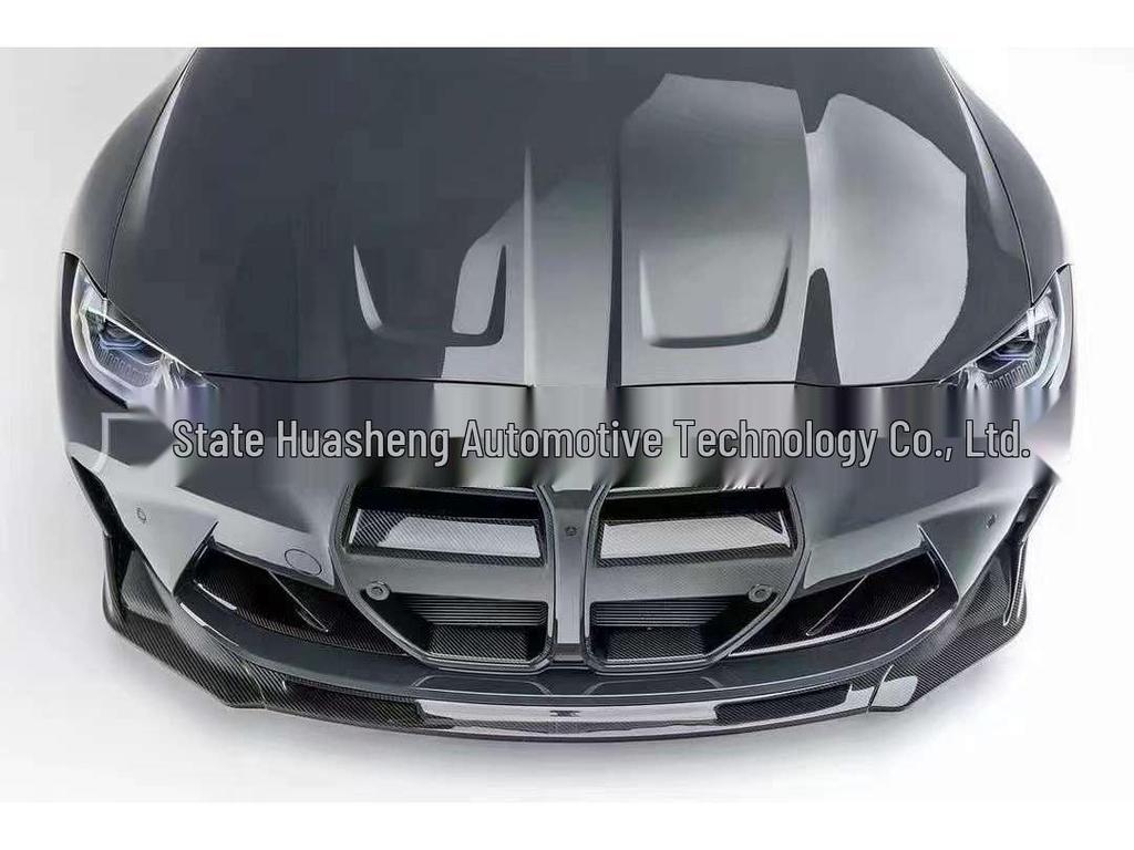 BMW G80/G82 M3/M4 Carbon Fiber V-Style Front Lip, Three-Piece Design