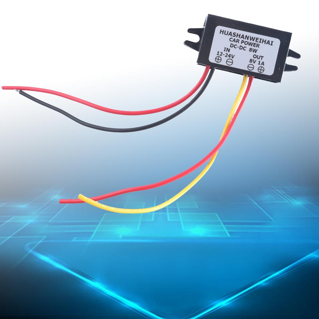 Wasserdichte Buckk-Konverter 12 ~ 24 V auf 8 V 1 A Stromversorgungskonvertermodul für Auto-LED-Anzeige, Motor
