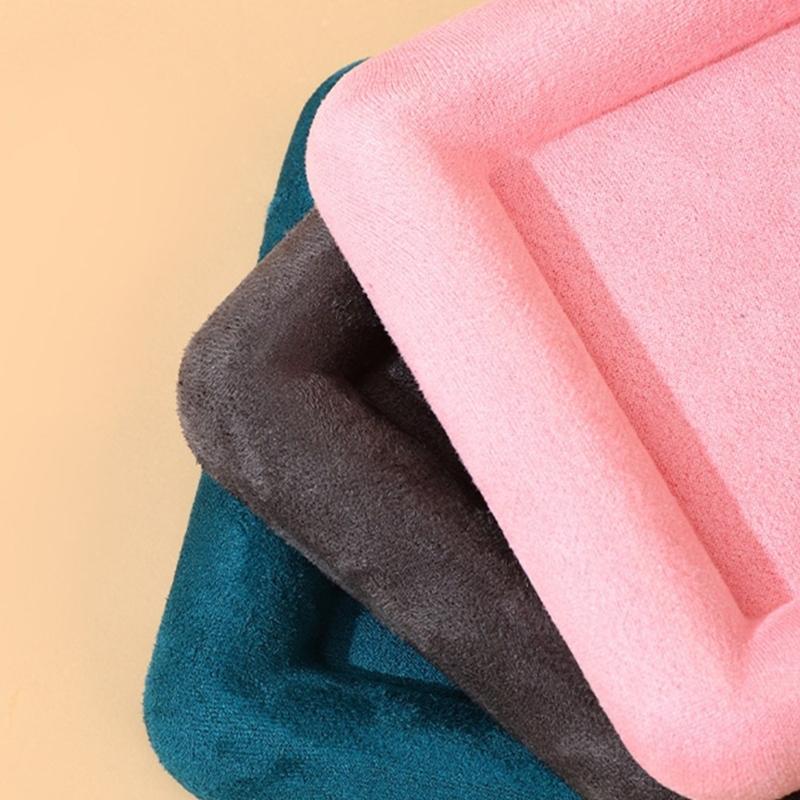 Velvety Jewelry Display Tray Exquisite Jewellery Holder Portable Rings Earrings Necklace Organizer Tray Storage Holder