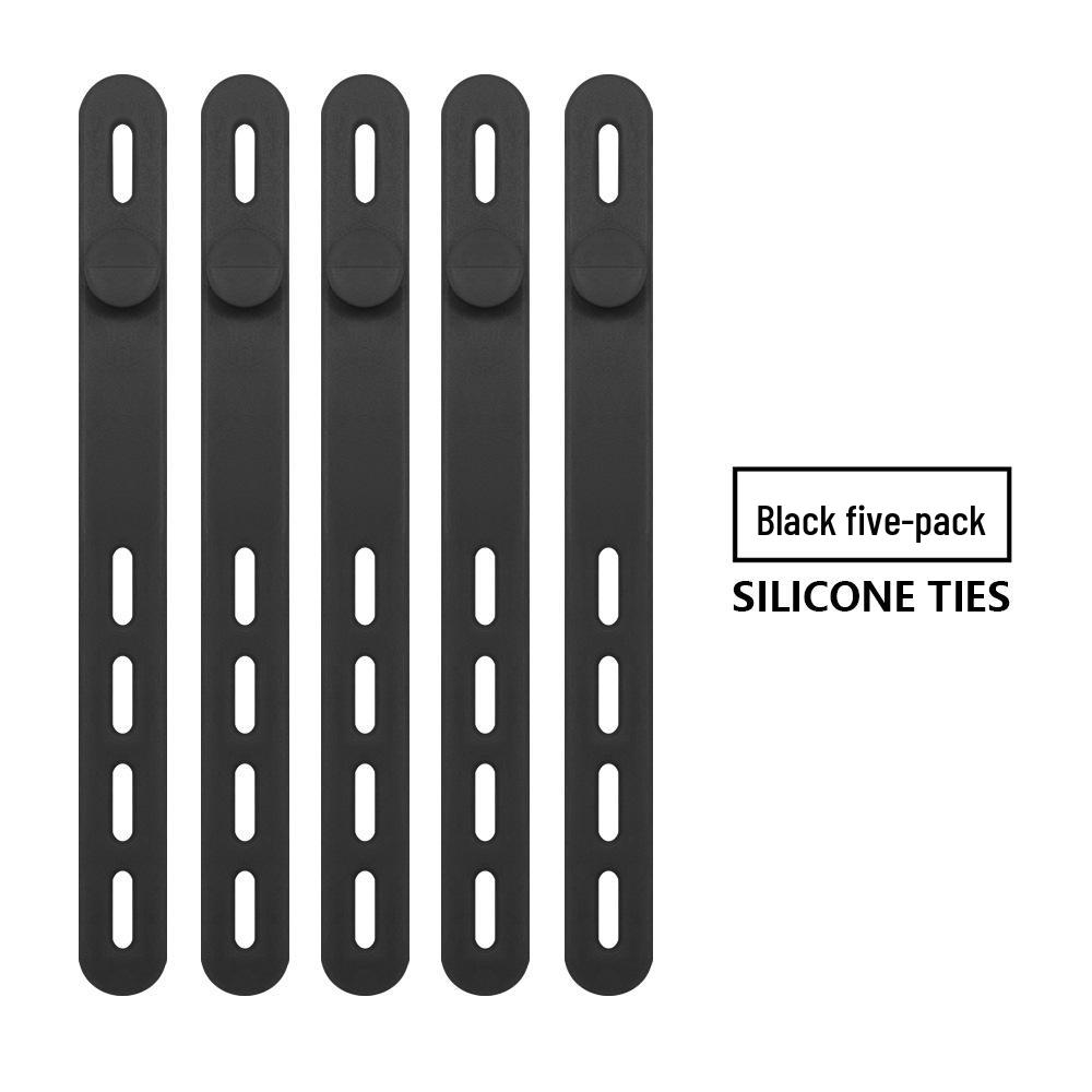 

Силіконовий органайзер для кабелів, набір з 5 шт.: Намотувач для шнурів та ремінці для зберігання