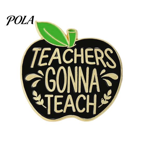 Brooch Pin, Enamel Teacher-Themed Fruit Shape Lapel Pin, Lightweight Outfit Badge for Teachers Day Graduation