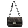 Ielgy Retro Contrast Color Fashion Chain Messenger Bag Shoulder Underarm Small Square Bag