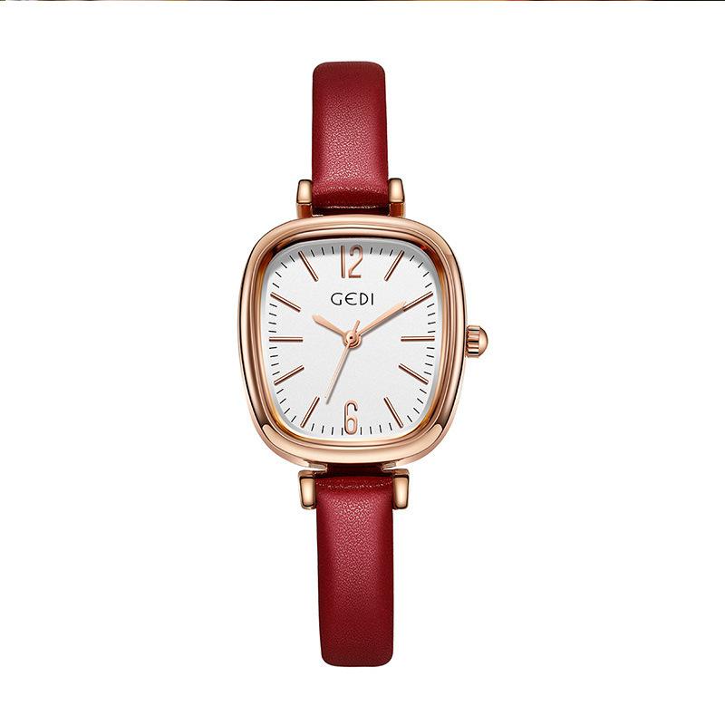

Women S Simple And Light Small Plate Student Niche Oval Waterproof Quartz Belt Watch