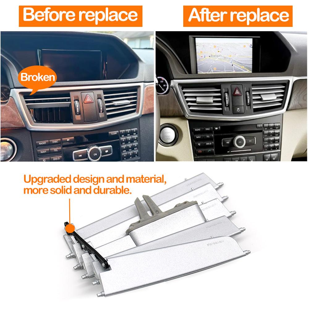 Front Dash Air Conditioner AC Vent Outlet Grille Slider Knob Repair Kit For Mercedes Benz E Class W212 2009-2012 E250 E300 E350