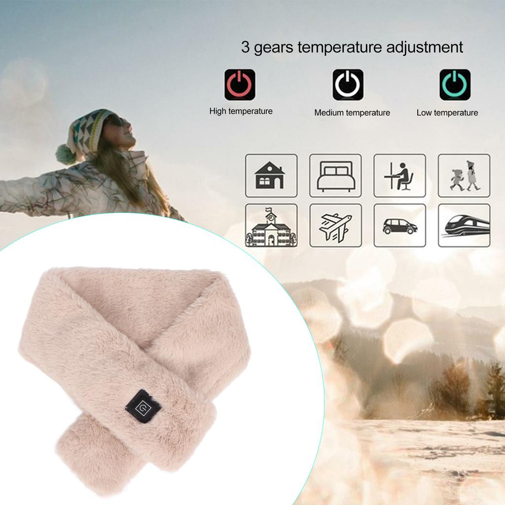 Elektrisch beheizter Schal Winter Indoor Outdoor 3 Stufen Temperatur einstellbar Heizende Nackenwärmer für Wandern