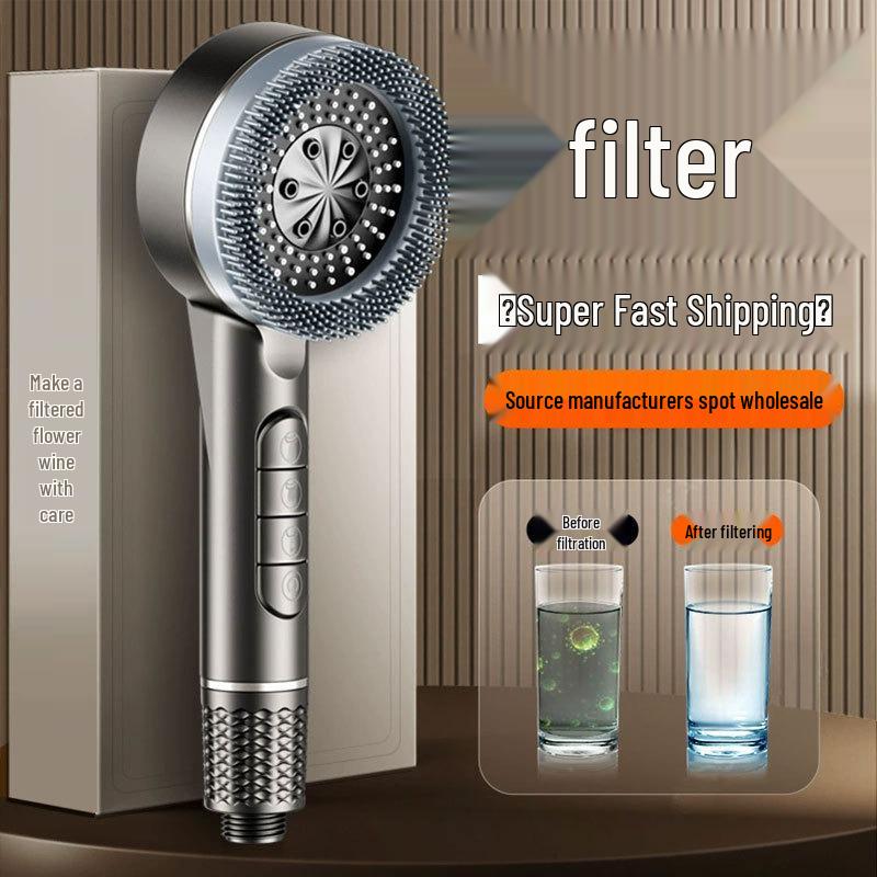 Filtered Booster Handheld Shower Head with Large Output