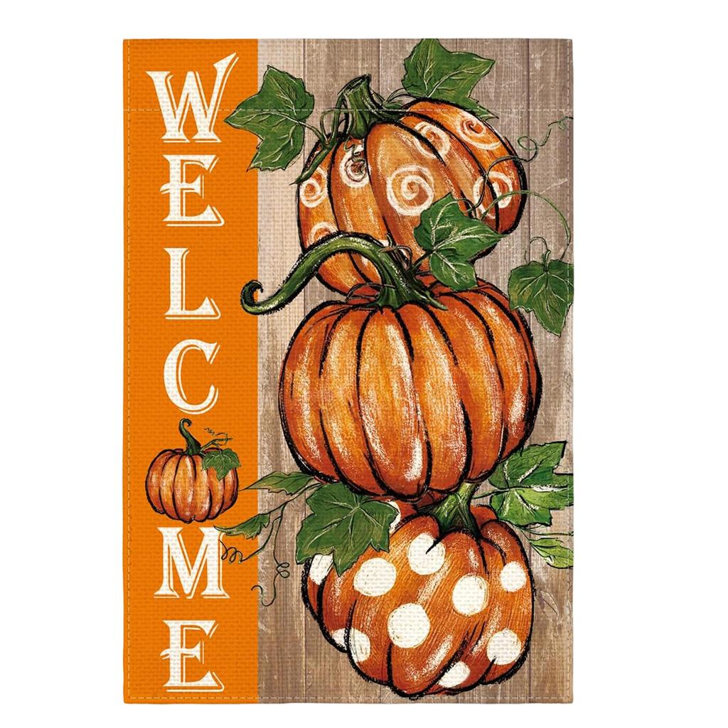 Autumn Harvest Garden Flag Double Sided Printed 45x30cm Thanksgiving Fall Seasonal Outdoor Yard Decoration Flag