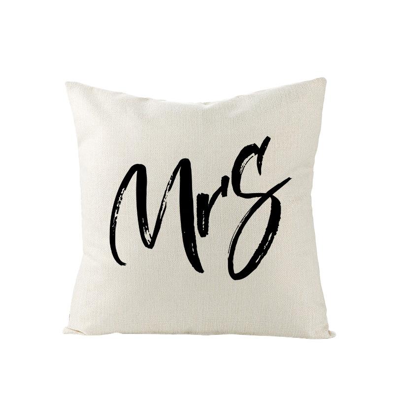 Polyester Pillowcase Valentine's Day Letter Print Sofa Pillowcase Home Ins Nordic Style