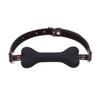 Cute Solid Leather Harness Mouth Silicone Dog Bone Ball Gag BDSM mouthPlug Couples Flirting Sex Products toys Adult Games
