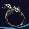 Dragon Adjustable Knitting Crochet Loop Ring Knittied Yarn Guide Finger Faster Holder Thimble Crocheters Thread Ring Sewing Tool