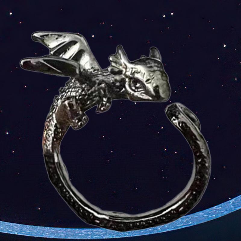 Dragon Adjustable Knitting Crochet Loop Ring Knittied Yarn Guide Finger Faster Holder Thimble Crocheters Thread Ring Sewing Tool