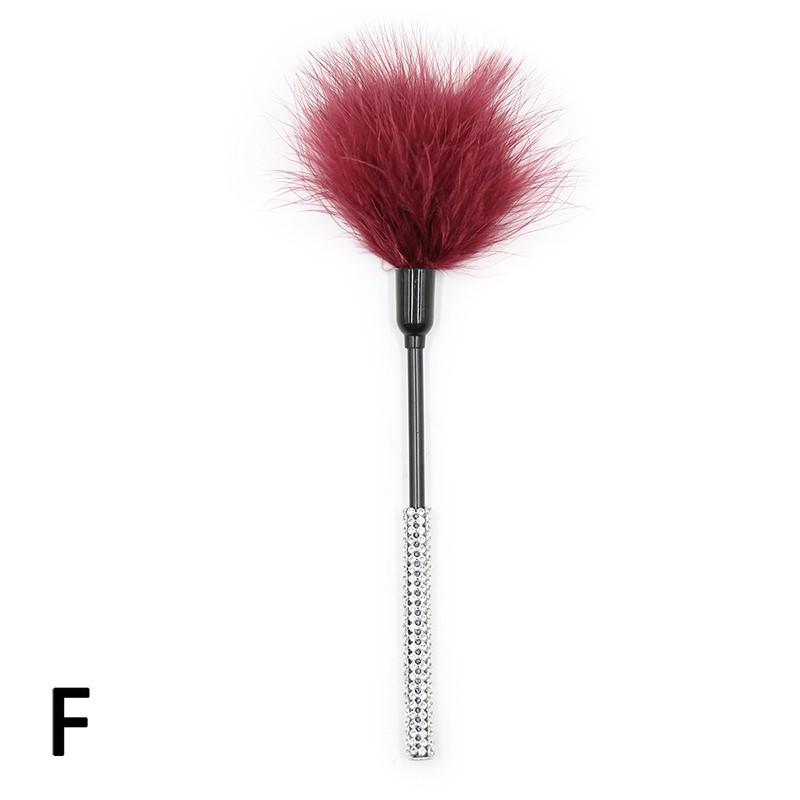 Multi Color Variety Sexy Feather Tickled Whip Flirting Teasing Stimulating Kinky Paddle Whips BDSM Fetish Mischief Adult Sex