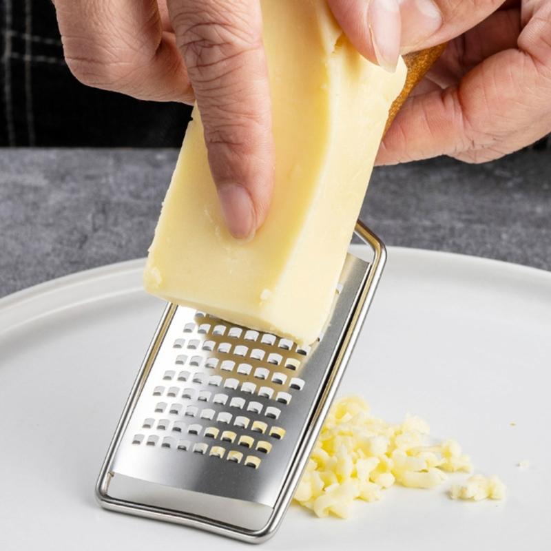Portable Steel Cheese Shredding Gadget Multipurpose Vegetable Grater Essential Kitchens Tool With Nonslip Wood Handle