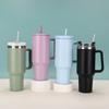 40oz Large Capacity Vacuum Insulated Stainless Steel Travel Mug With Straw Car Office Outdoor Use